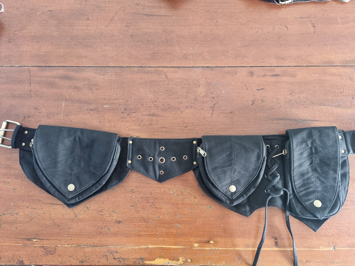 3 Pocket Smart Phone Pocket Belt - Black