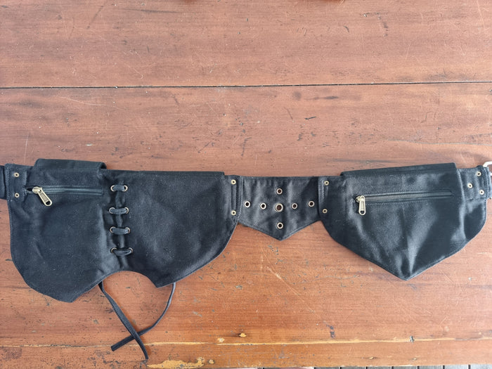 3 Pocket Smart Phone Pocket Belt - Black