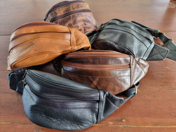 Leather Hip Belt Bag / Bum Bag