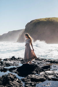 Hand Block Wrap Skirt