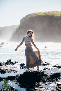 Hand Block Wrap Skirt