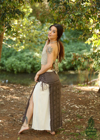 Hand Block Tribal Panel Skirt