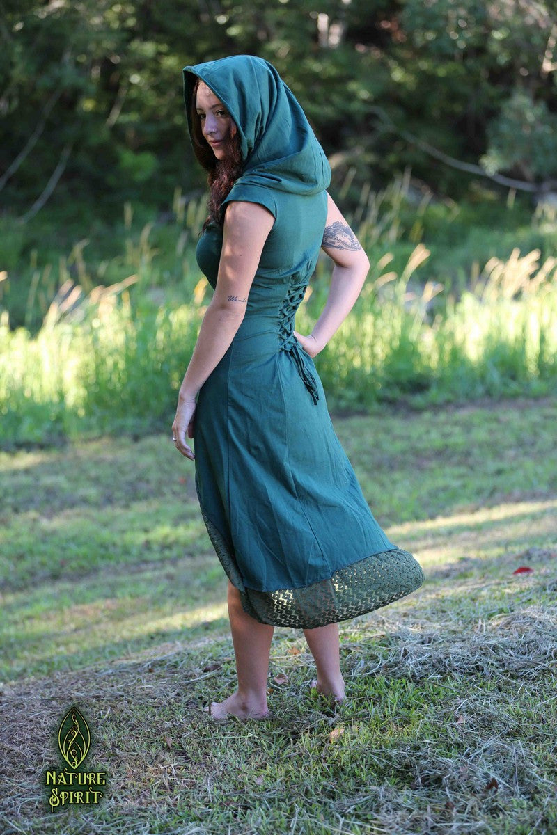 Boho Dress with Hood - Arwen Dress - Elven Dress - Gypsy Clothing Nature Spirit Boho Dress with Hood - Arwen Dress - Elven Dress - Gypsy Clothing Nature Spirit