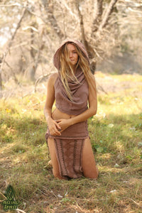 Hand Block Tribal Panel Skirt