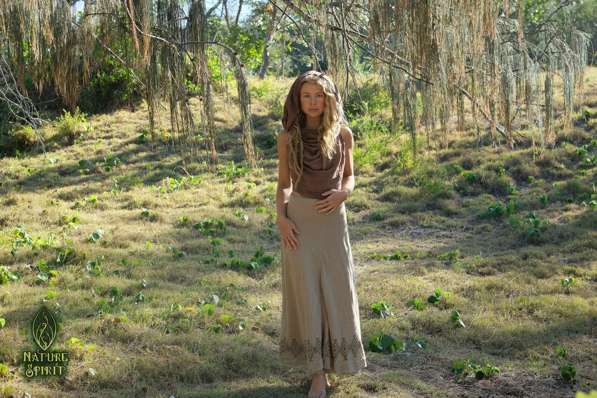 Hand Block Wrap Skirt