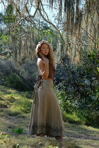 Hand Block Wrap Skirt