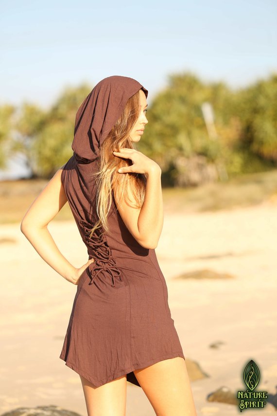 Fairy Hood Dress - Festival Dress Women - Pixie Dress