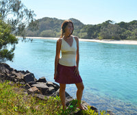 Hand Blocked Wrap Mini Skirt