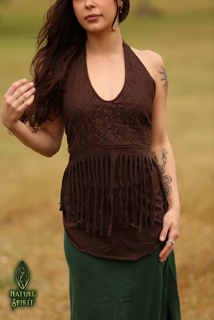 Tassel Halter Top