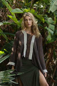 Split Weave Poncho