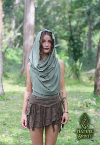 Frayed Mini Pocket Skirt