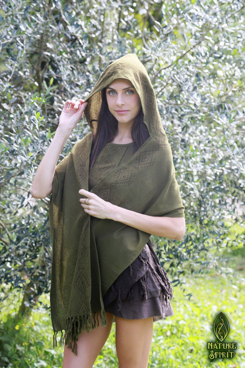 Tribal Hooded Scarf