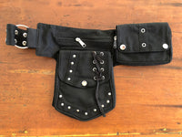 Black Silver Studded Pocket Belt