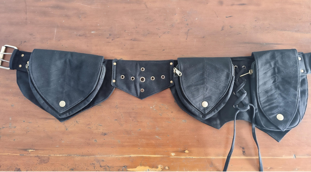 3 Pocket Smart Phone Pocket Belt - Black