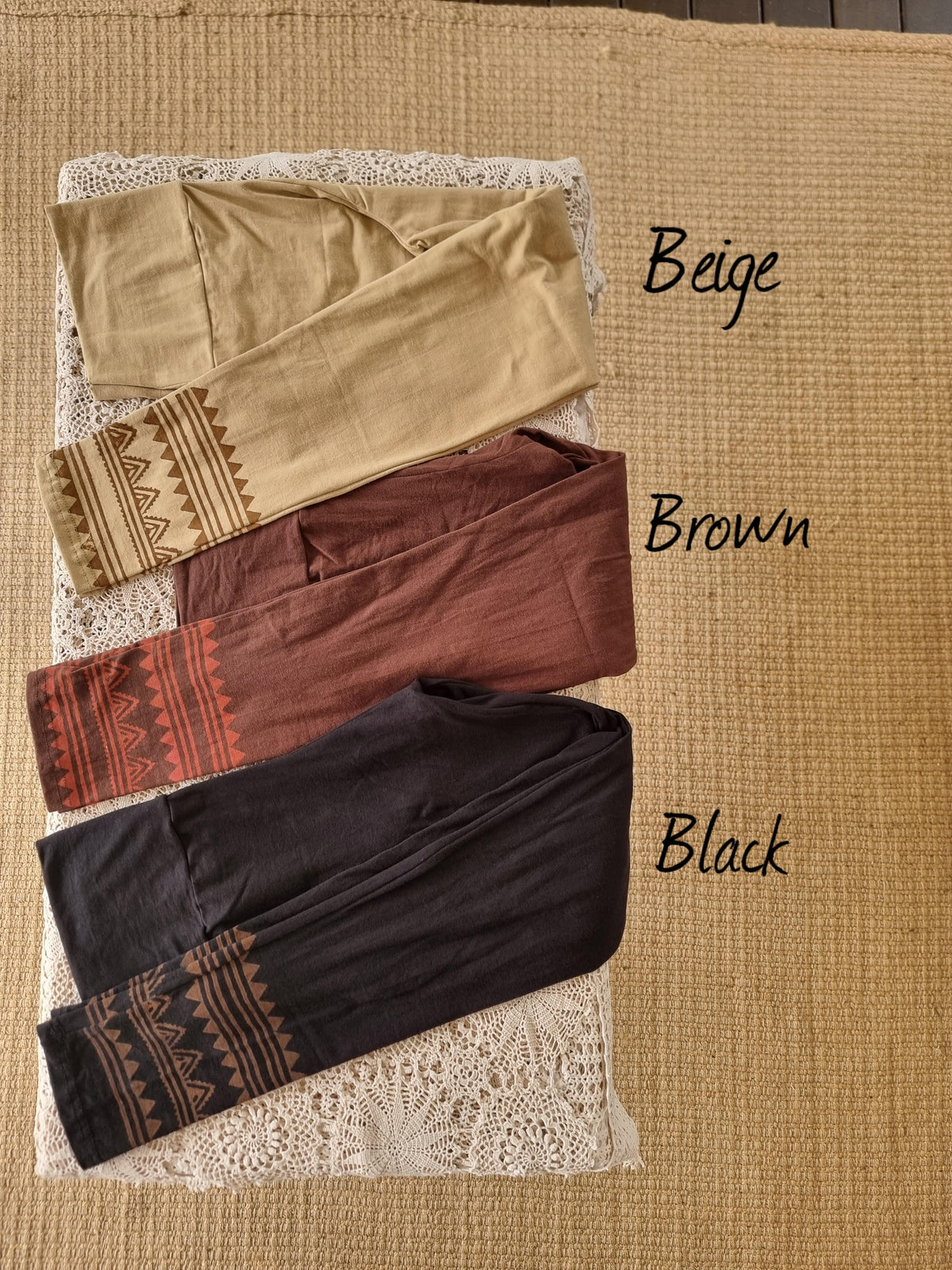 Hand Block Capri Leggings
