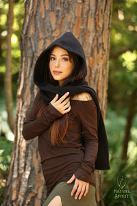 Warm Winter Hooded Scarf