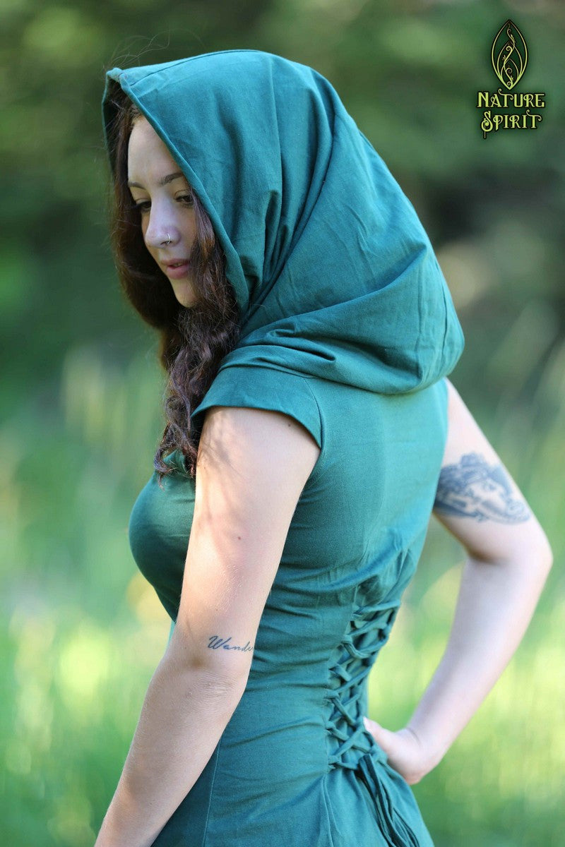 Hooded Dress - Arwen Dress - Festival Dress - Hippie Dress Nature Spirit Hooded Dress - Arwen Dress - Festival Dress - Hippie Dress Nature Spirit