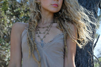 3 Strand Tribal Brass Necklace