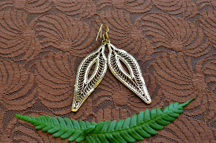 Long Filigree Earrings