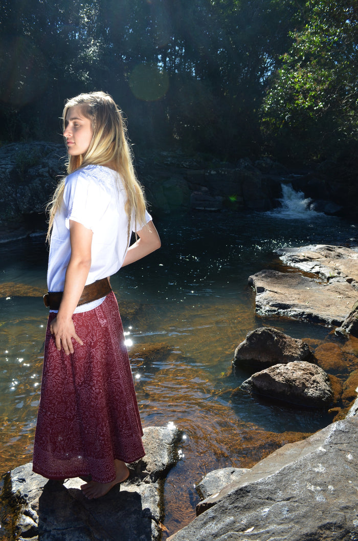 Embroidered Smock Top