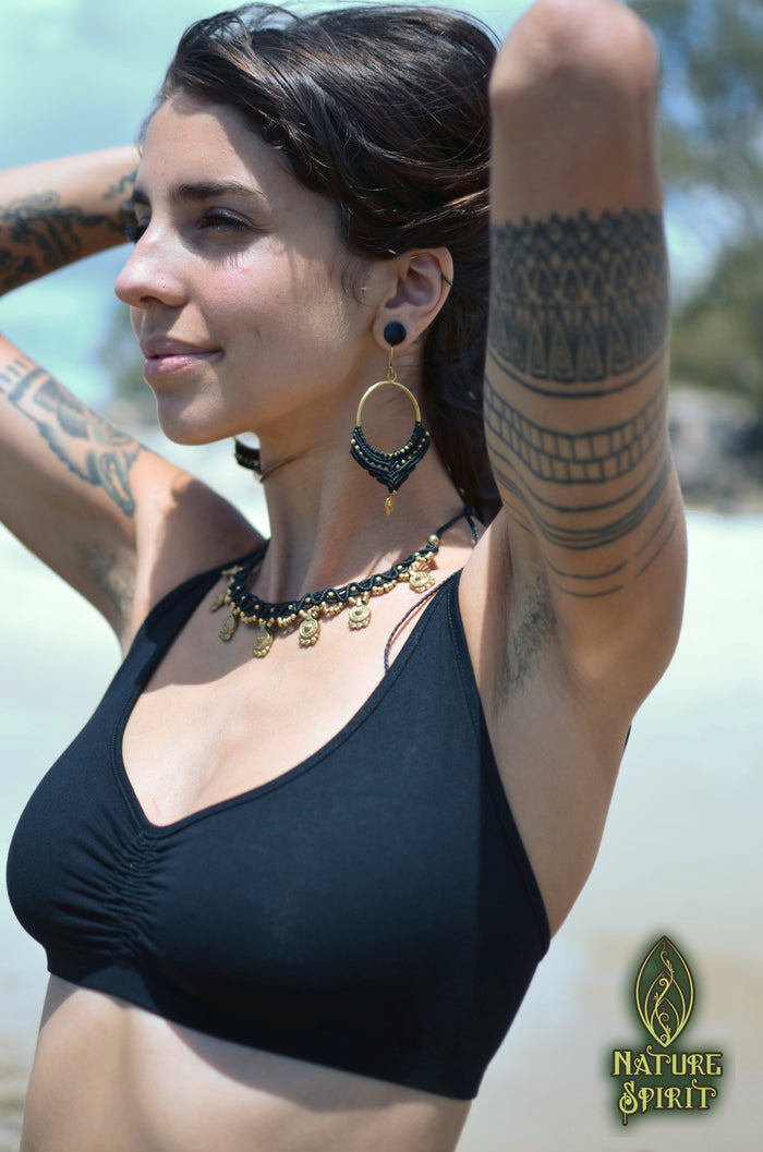 Macrame Earrings - Black