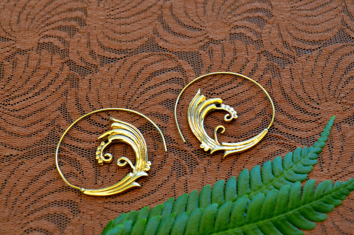 Corolla Brass Earrings