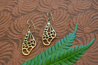 Faerie Wing Brass Earrings