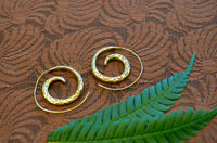 Infinity Brass Spiral Earrings