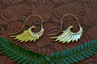 Angel Wings Brass Earrings