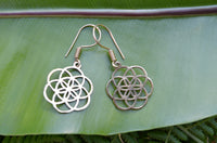 Seed of Life Brass Earrings