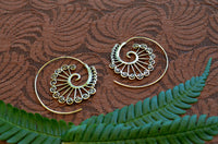 Bird of Paradise Spiral Earrings