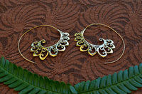 Flame Brass Earrings