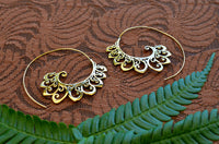Flame Brass Earrings