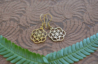 Seed of Life Brass Earrings