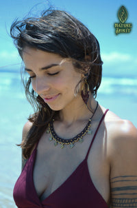 Macrame Necklaces with Brass