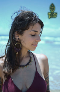 Macrame Necklaces with Brass