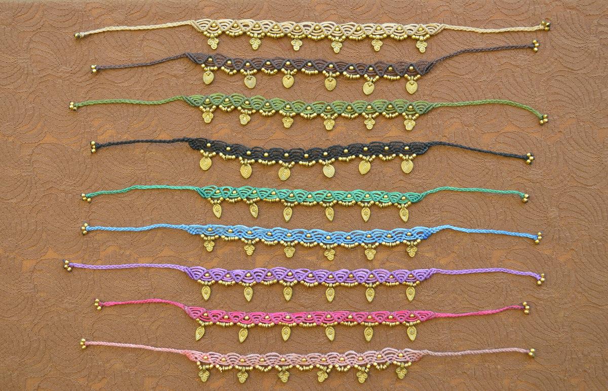 Macrame anklet sales