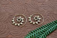 Spiral Brass Earrings