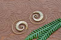 Spiral Brass Earrings