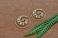 Spiral Brass Earrings