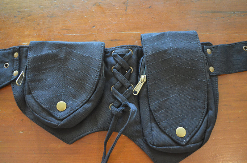 4 Leaf Belt with Smart Phone Pocket - Cloth Canvas