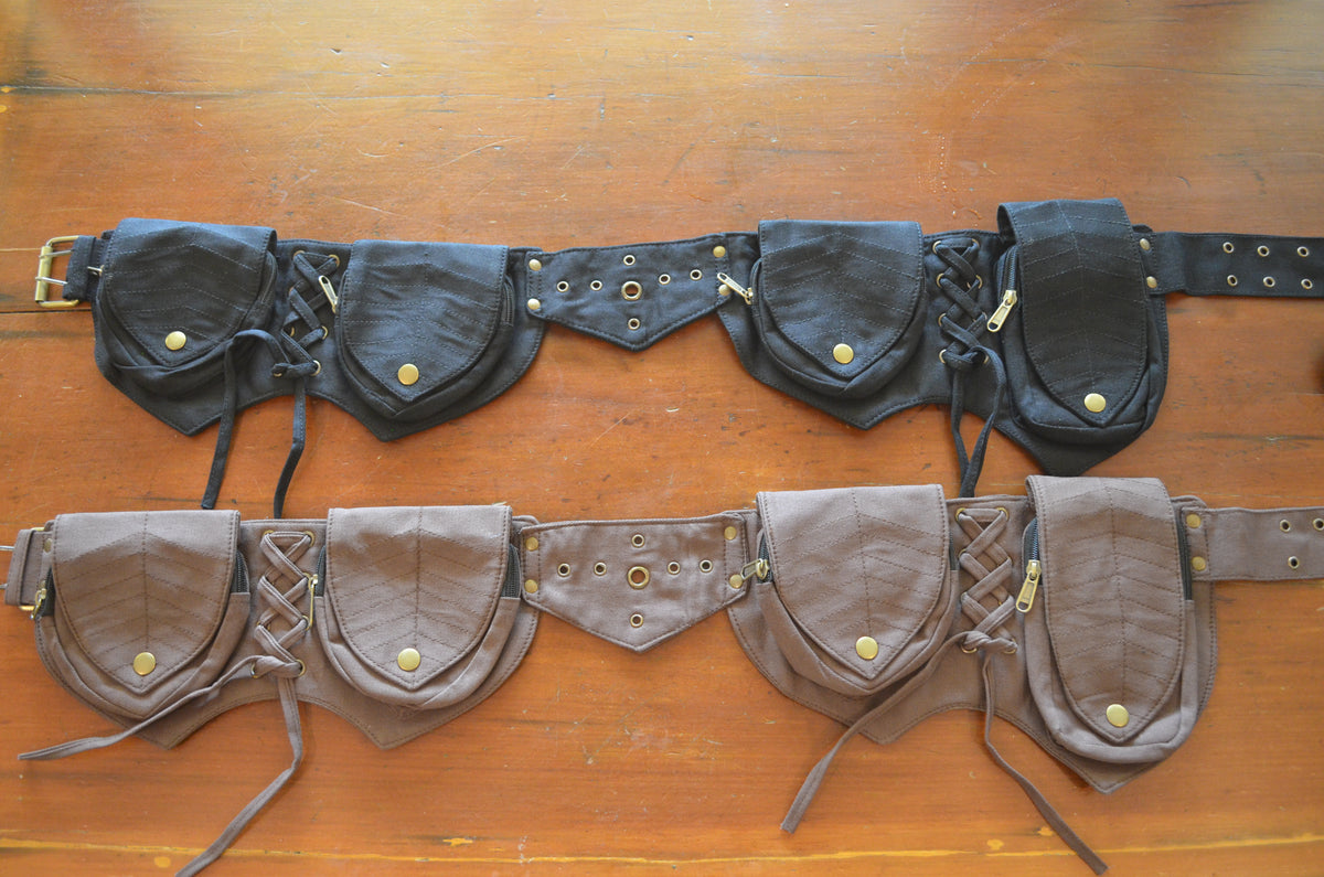 4 Leaf Belt with Smart Phone Pocket - Cloth Canvas