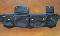 4 Pocket Unisex Cloth Canvas Pocket Belt