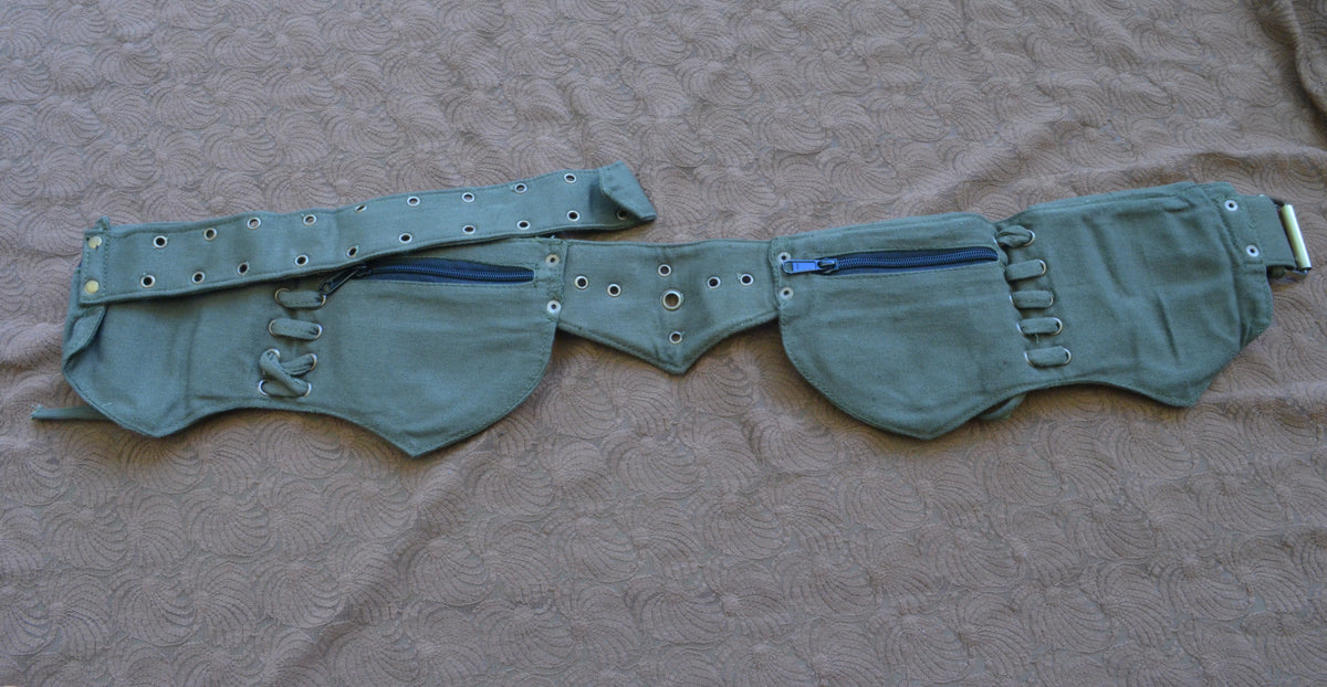 4 Leaf Pocket Belt Cloth Canvas