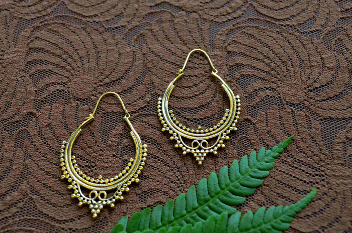 Gypsy Dancer Brass Earrings