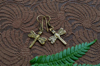 Dragonfly Brass Earrings