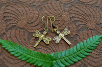 Dragonfly Brass Earrings