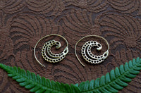 Spiral Brass Earrings