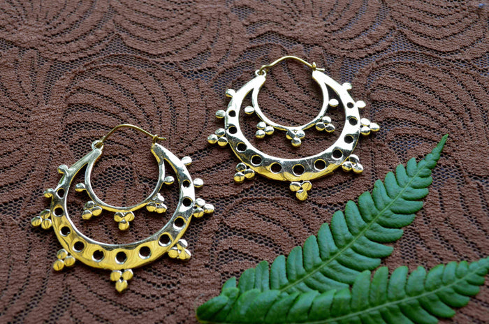 Brass Fractal Earrings