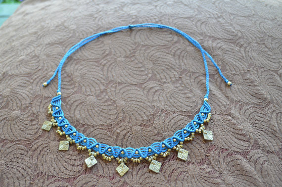 Macrame Necklaces with Brass